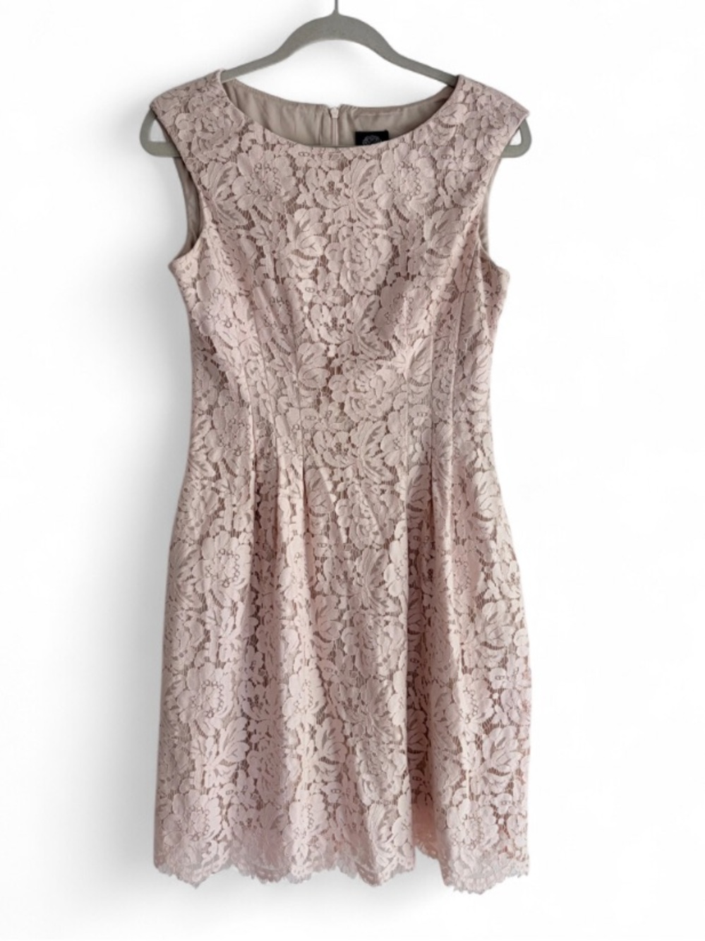 Vince Camuto Pale Pink Lace Sleeveless Sheath Dress Size 6